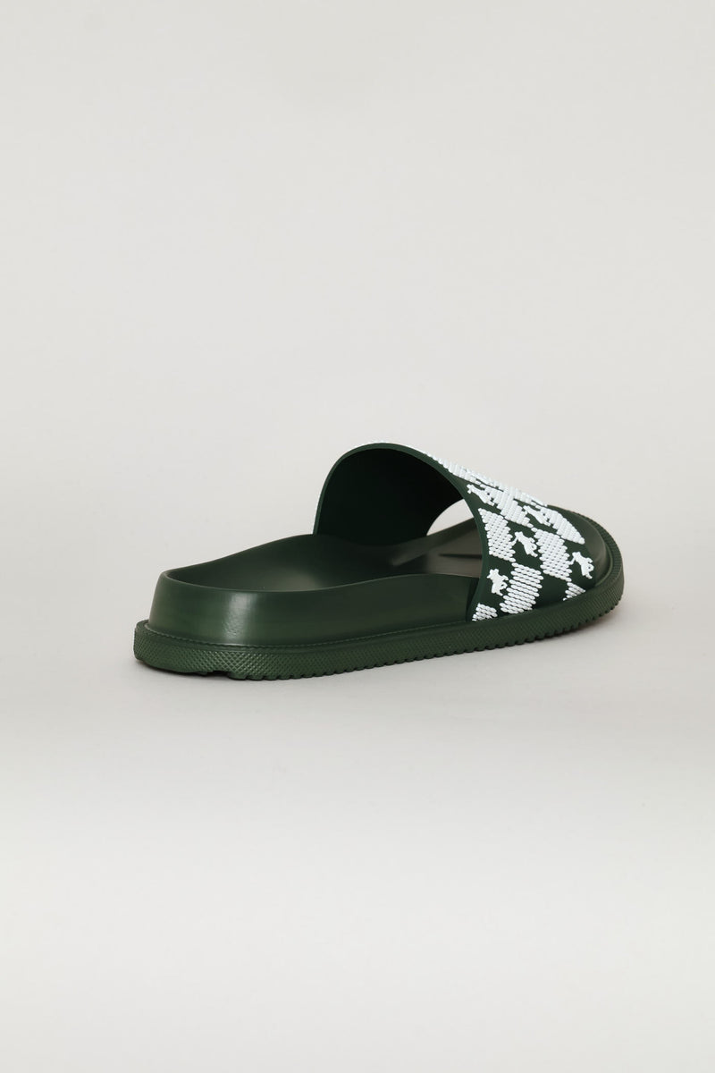 Monogram Pool Sandal - Green