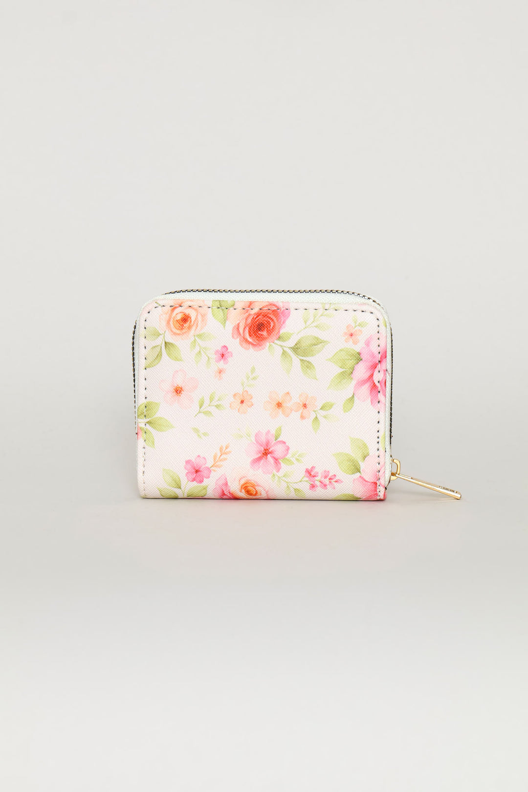 Soft Floral Small Zip Around Purse - Multi
