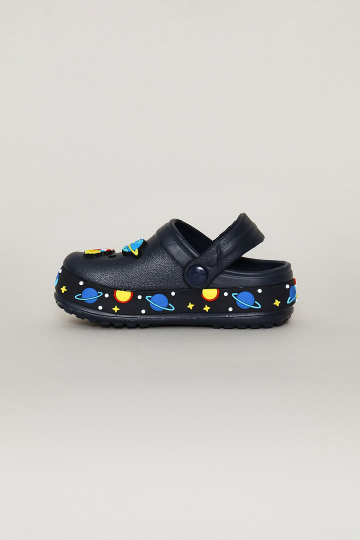 Pre-Boys Space Strip Clog - Cobalt