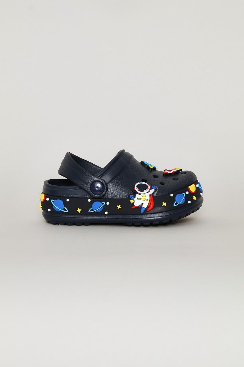 Pre-Boys Space Strip Clog - Cobalt