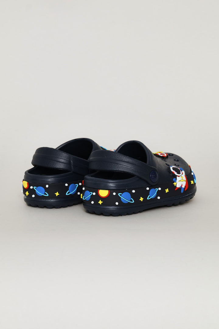 Pre-Boys Space Strip Clog - Cobalt