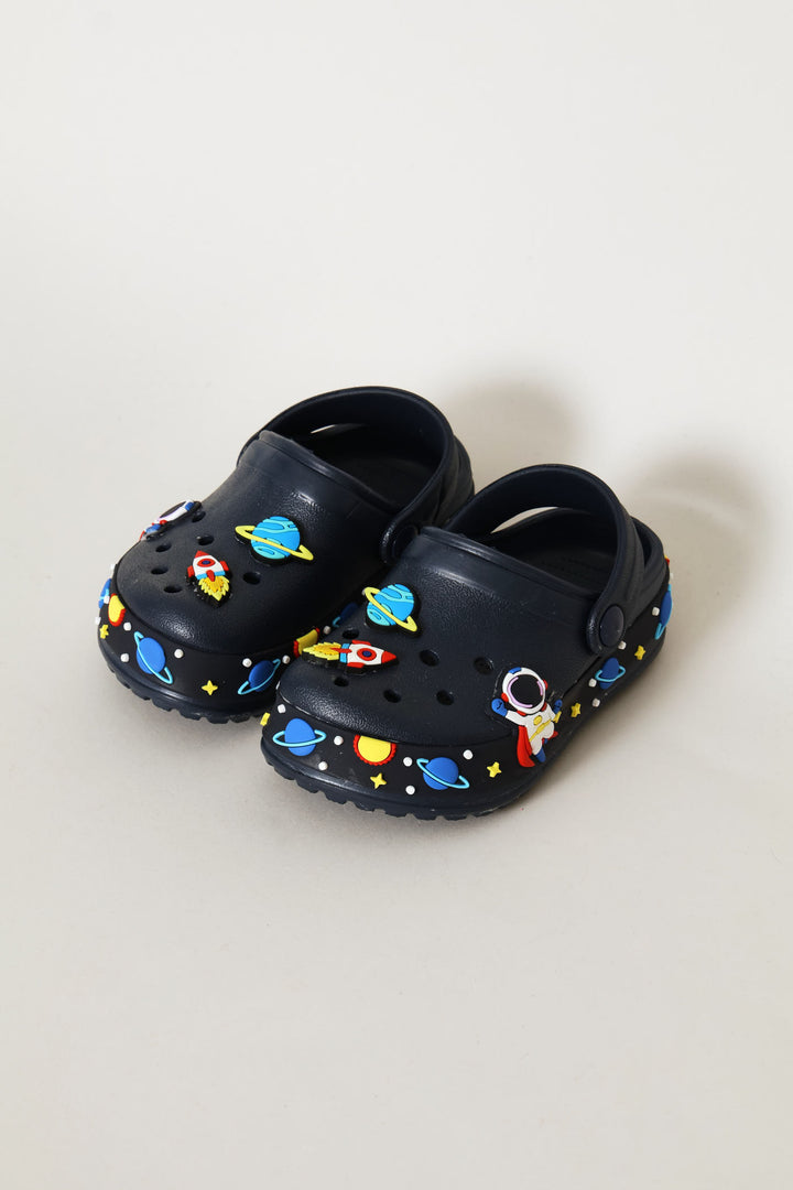 Pre-Boys Space Strip Clog - Cobalt