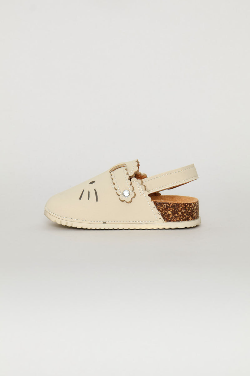 Baby Girls Bow Kitty Clog - Taupe