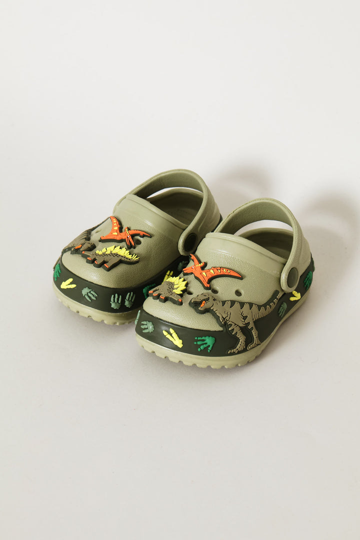Pre-Boys Dino Strip Clog - Sage