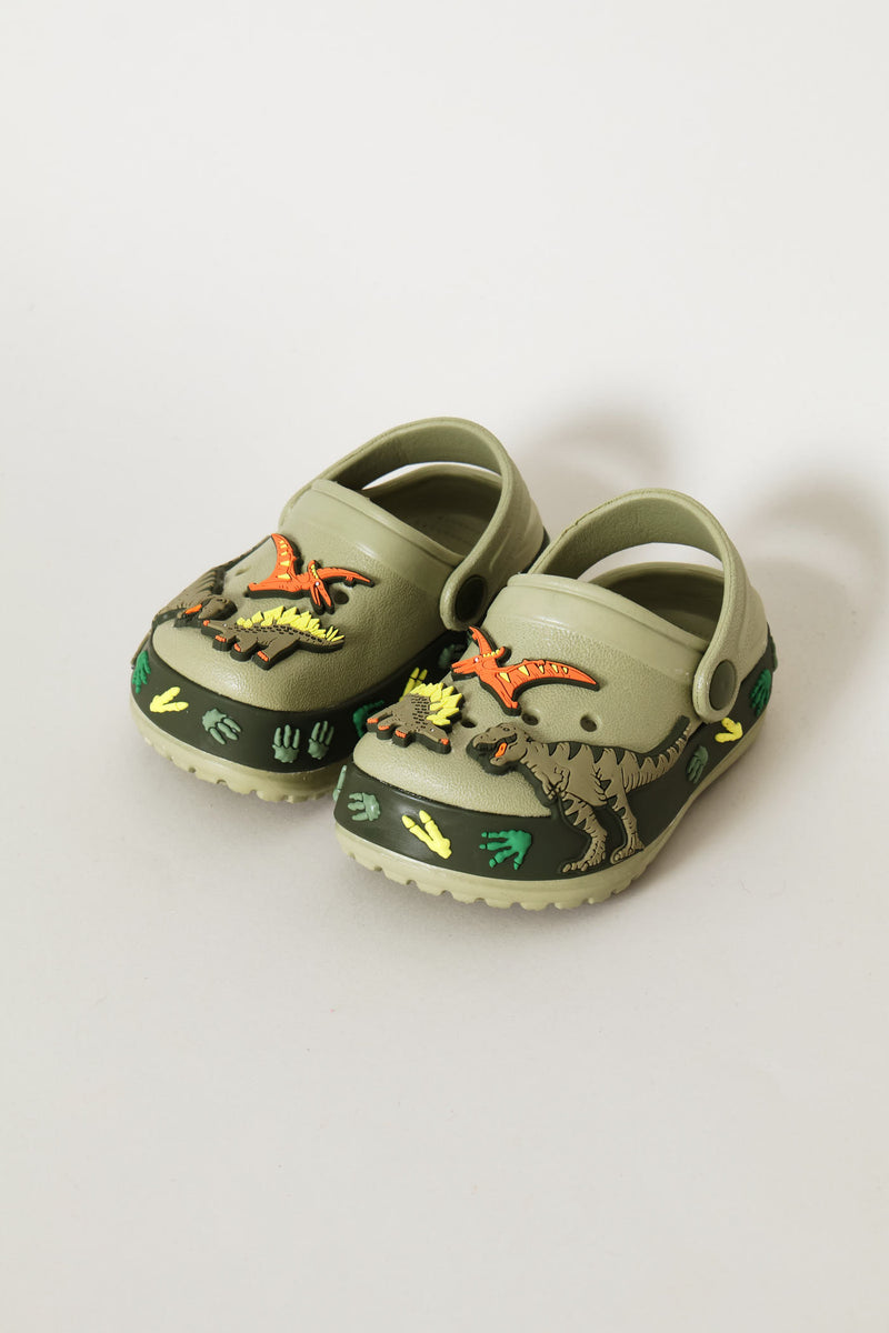 Pre-Boys Dino Strip Clog - Sage