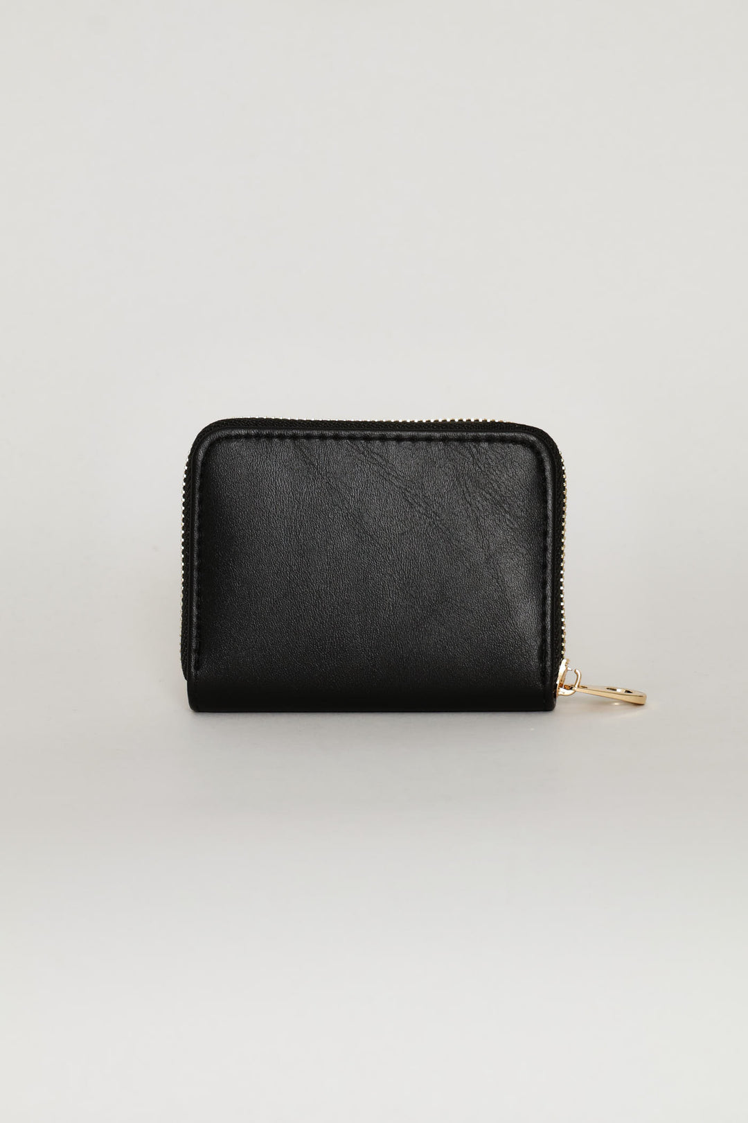 Gold Hardware Zip Around Purse - Black