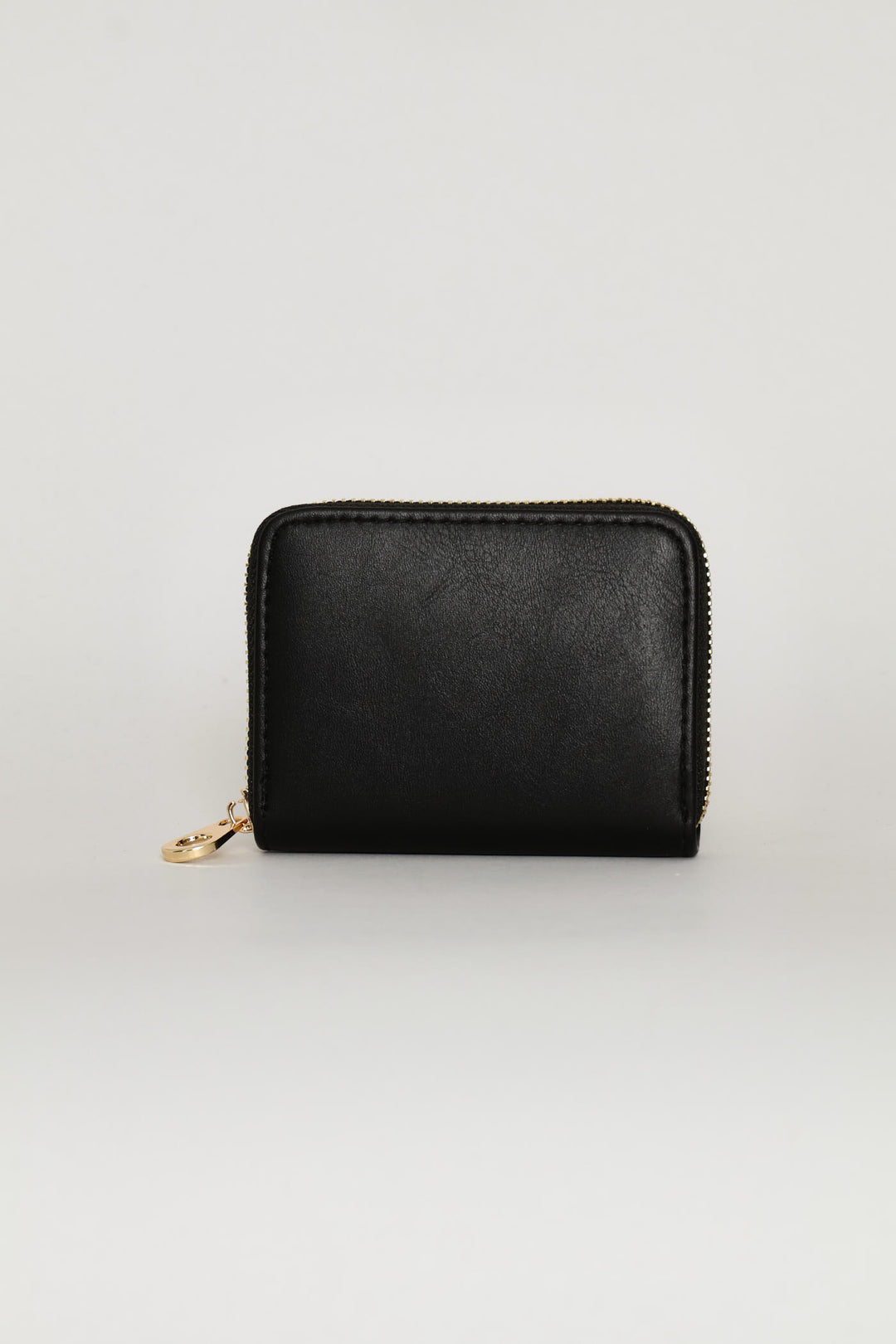Gold Hardware Zip Around Purse - Black