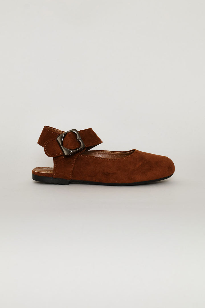 Girls Slingback Pump - Tan