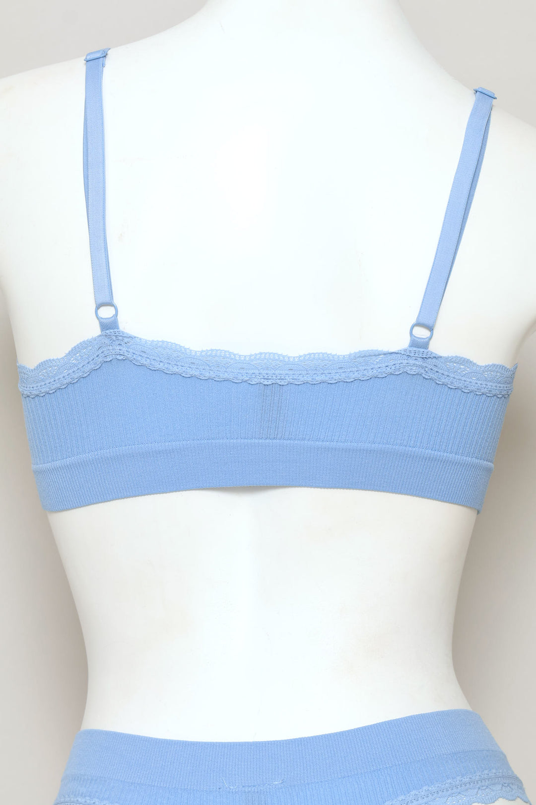 Single Seamless Lace Non Wired Bralette - Blue