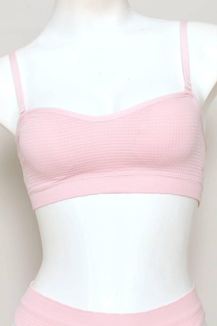 Sinlge Seamless Bandeu Bra - Pink