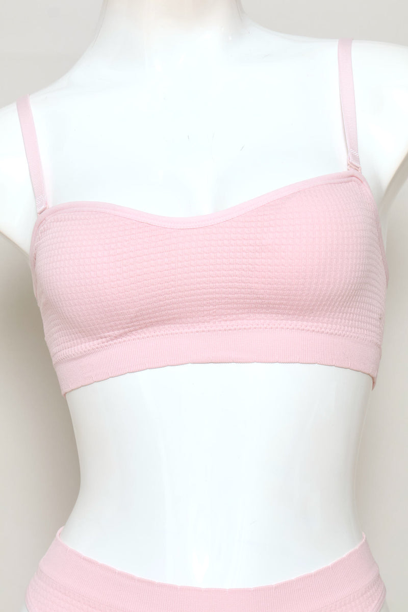 Sinlge Seamless Bandeu Bra - Pink