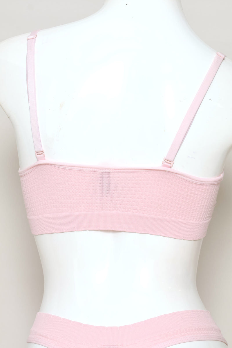 Sinlge Seamless Bandeu Bra - Pink