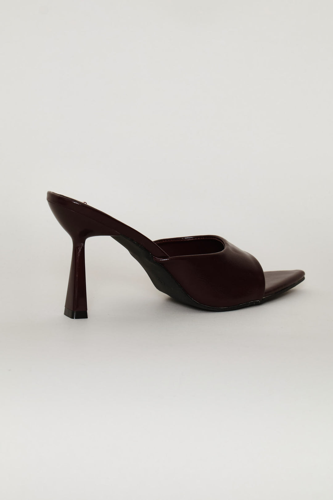 Pointed Toe Stiletto Mule Heel - Burgundy