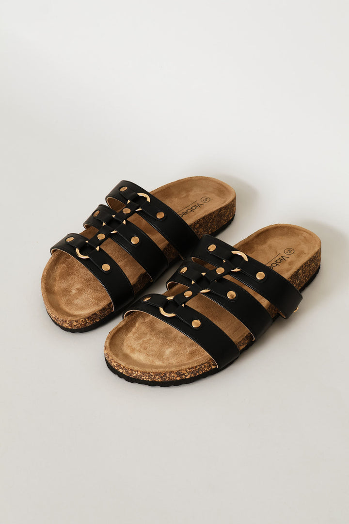 Studded Sandal - Black