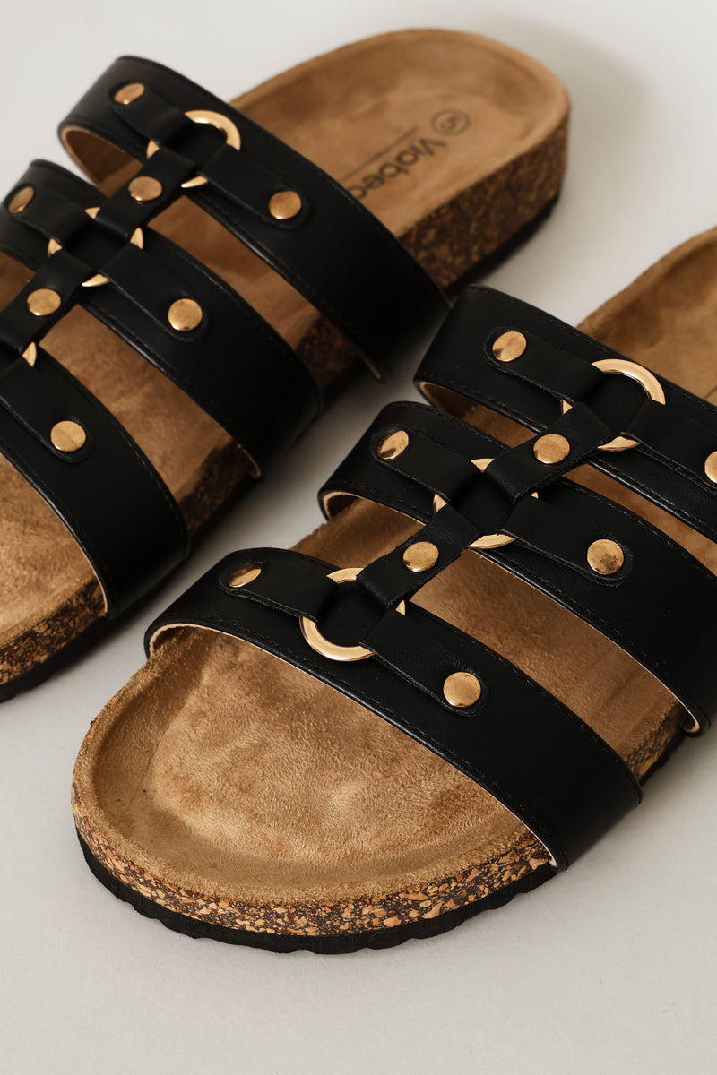 Studded Sandal - Black