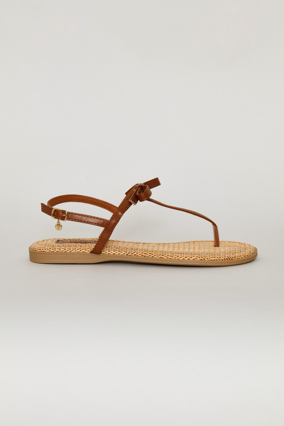 Knitted Detail Sandal - Tan