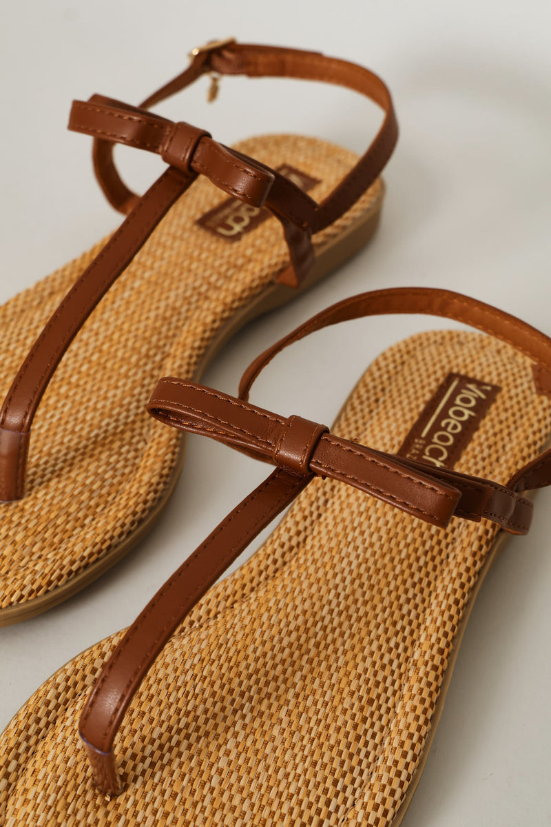 Knitted Detail Sandal - Tan