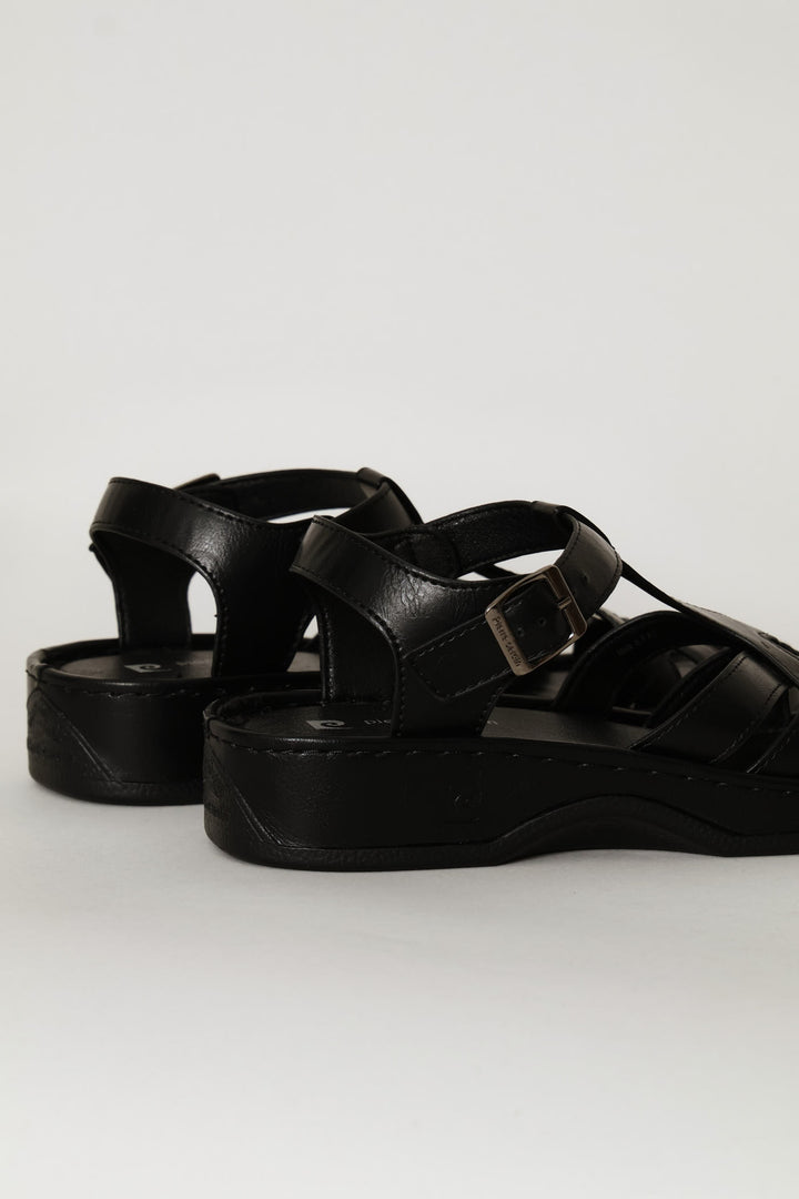 Caged Sandal - Black