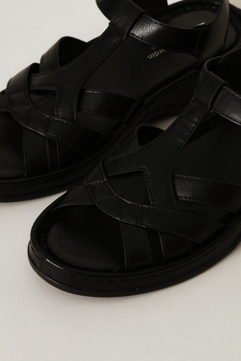 Caged Sandal - Black