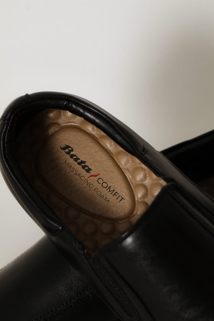 Comfit Square Toe Slip On Formal Shoe  - Black