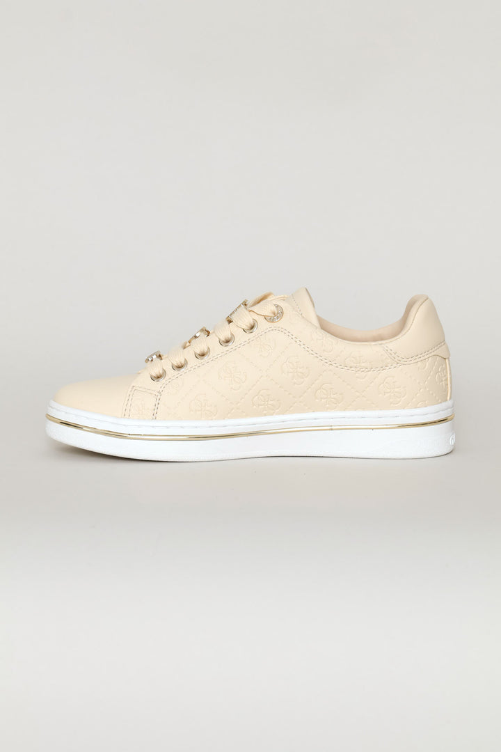 Embossed Sneaker - Cream