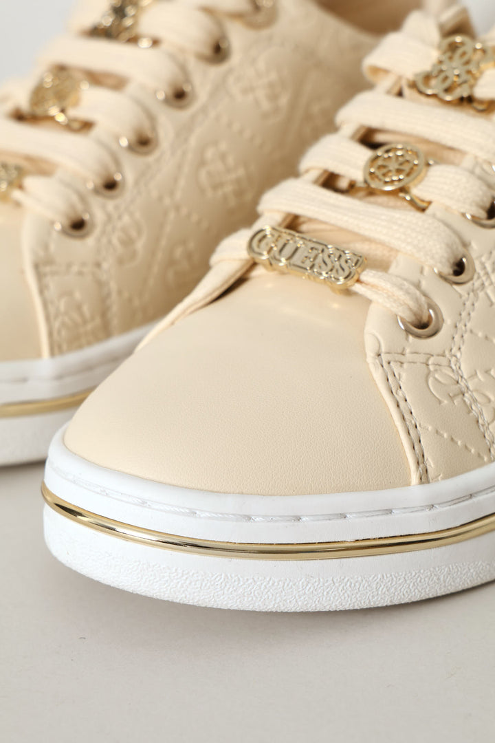 Embossed Sneaker - Cream