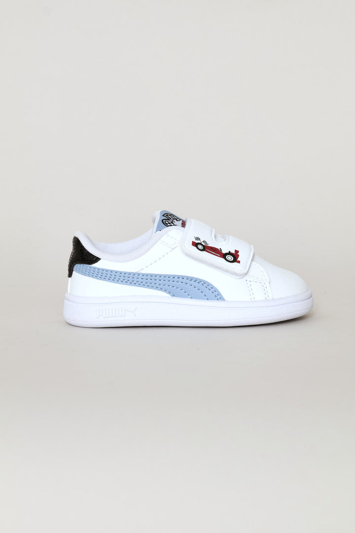Pre-Boys Smash 3.0 Racing Crew V Sneaker - White/Blue