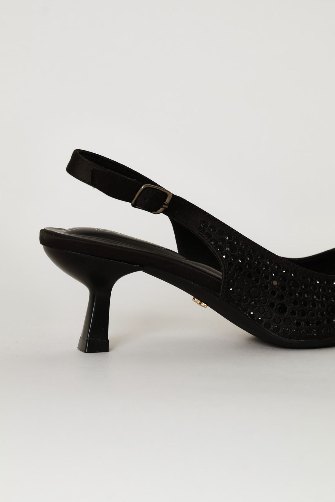 Beaded Slingback Heel - Black