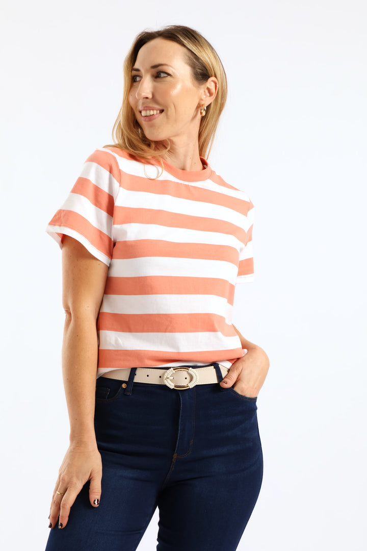 Wrapped Gold Buckle Fashion Belt - Stone