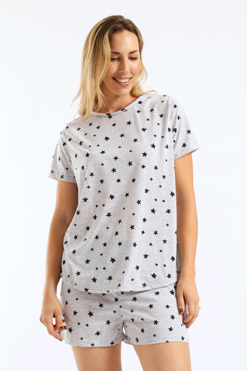 Stars Shorts - Grey Melange