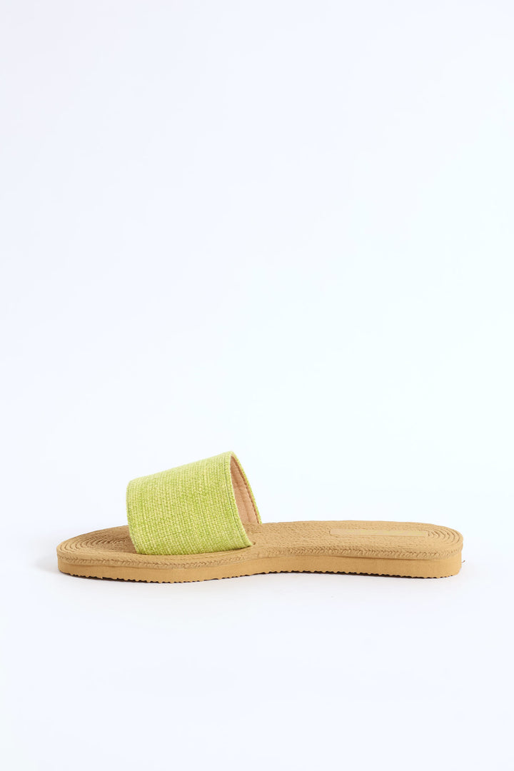 Plain Single Band Mule Sandal - Green