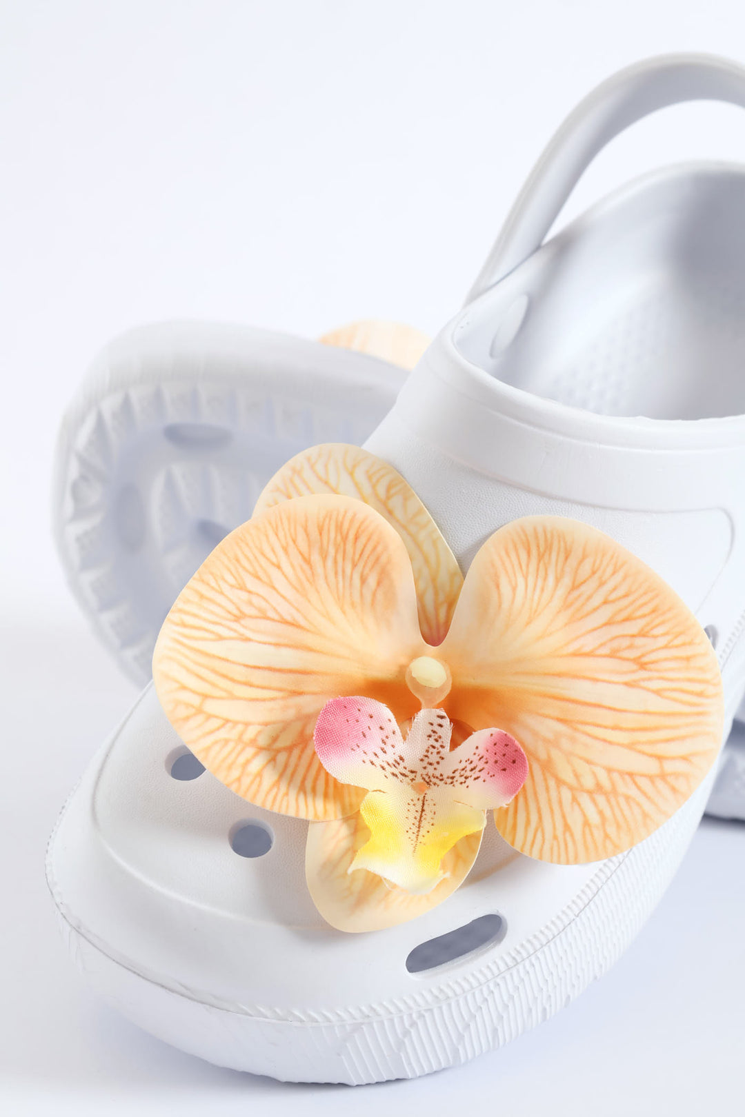 Flower Detail Clog - White