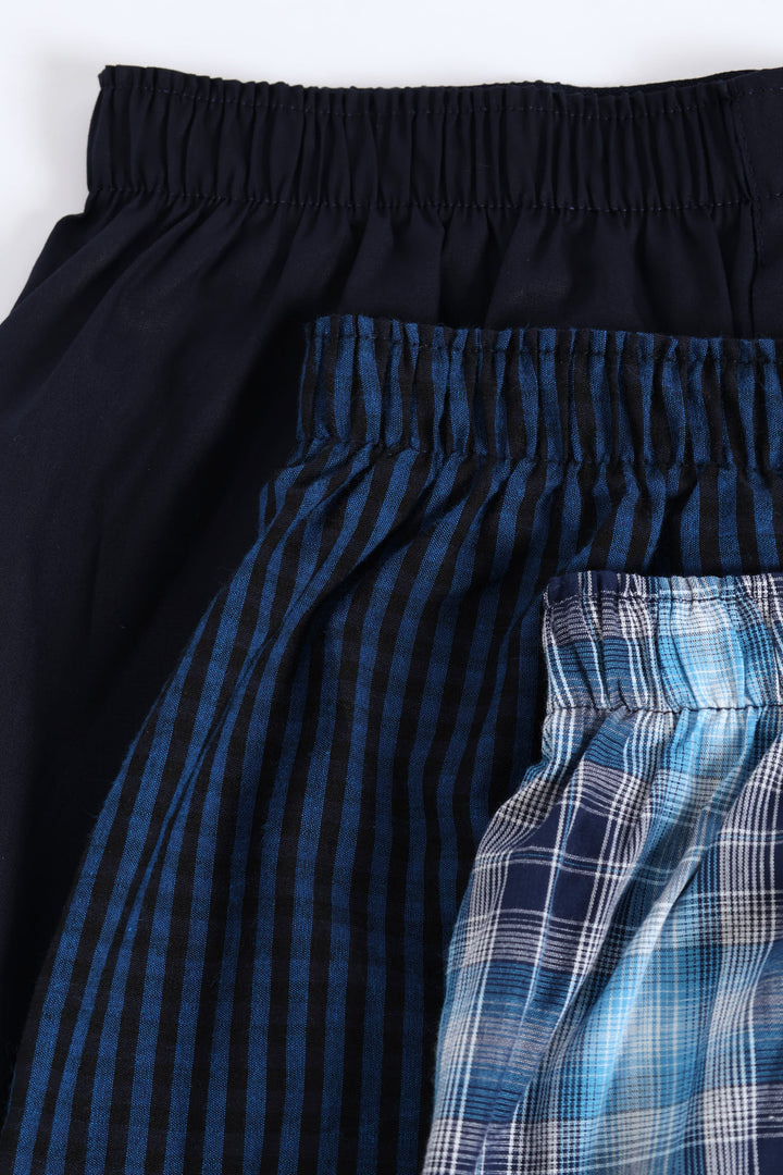 3 Pack Value Boxers - Blue