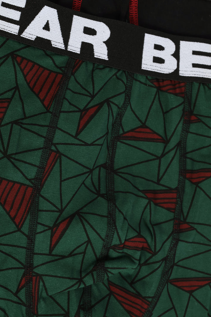 3 Pack Kite Print Bodyshorts - Green/Black/Red