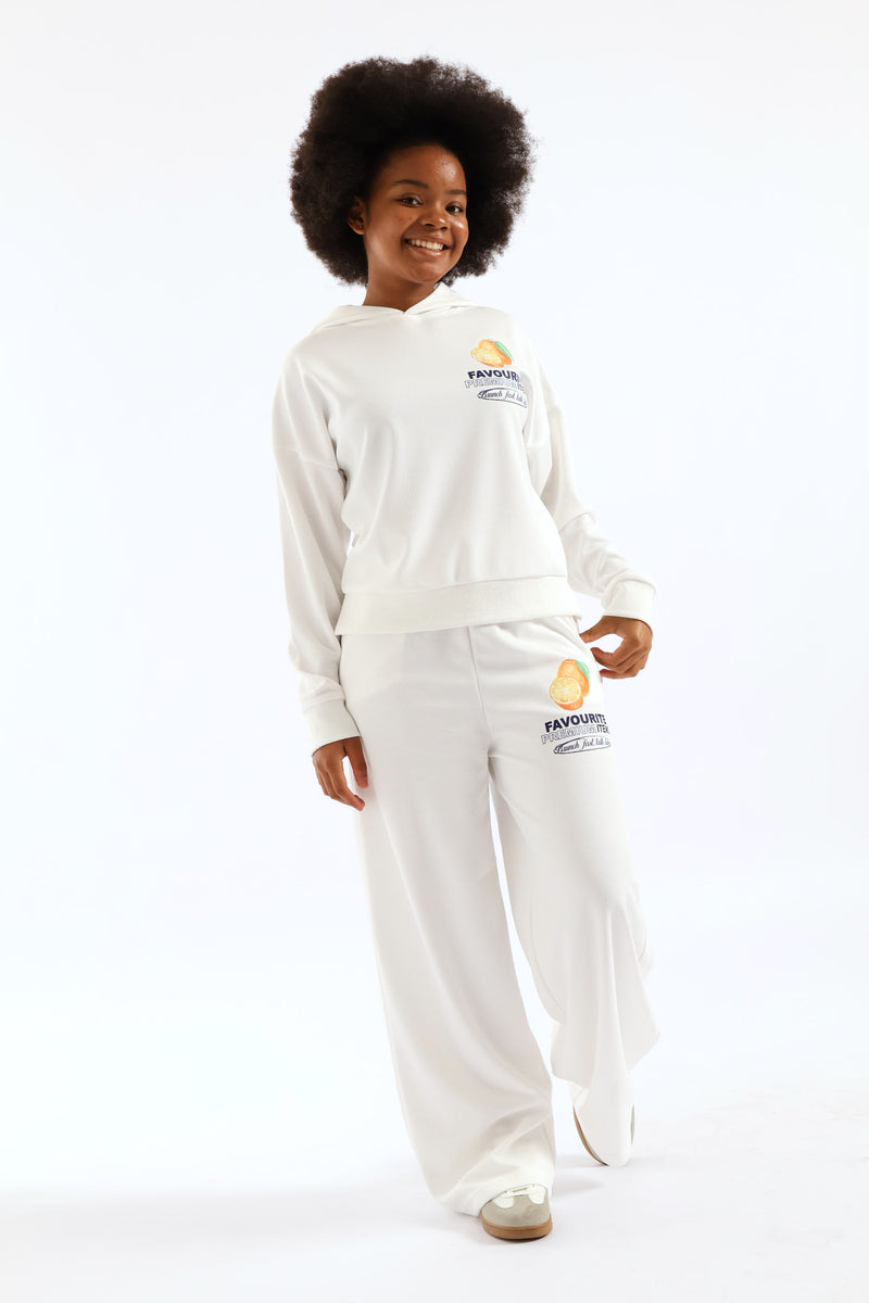 Girls Weekend Favs Baggy Wideleg Pant - Cream