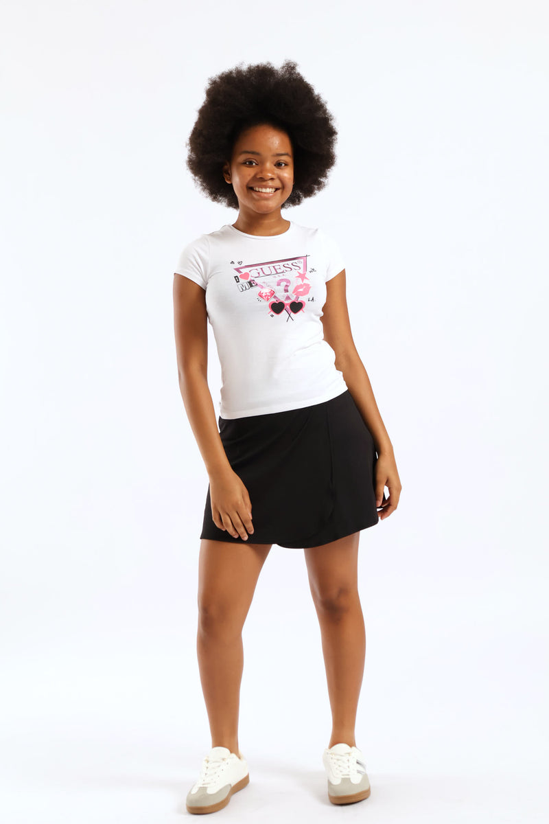 Girls Logo Tee - White