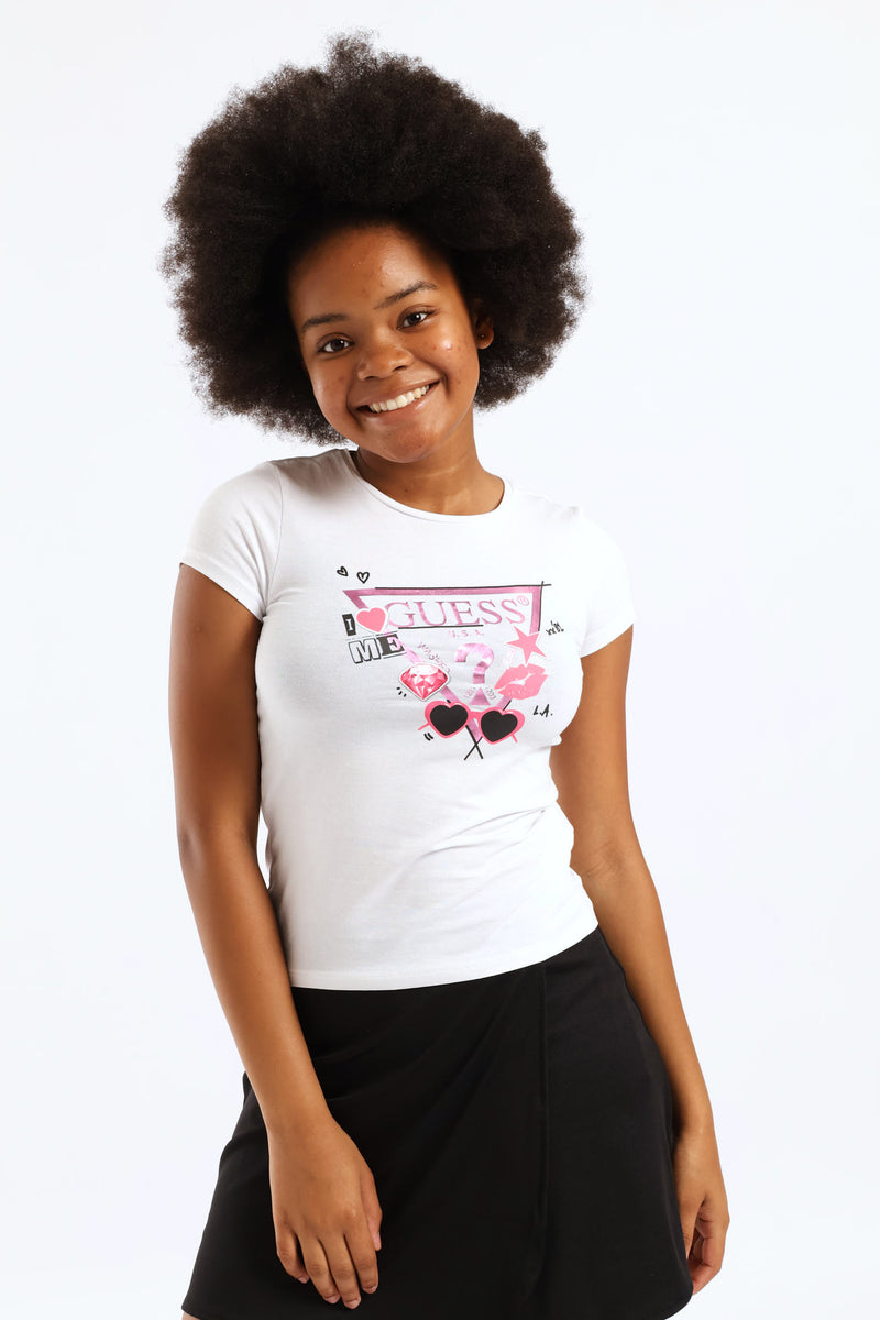 Girls Logo Tee - White