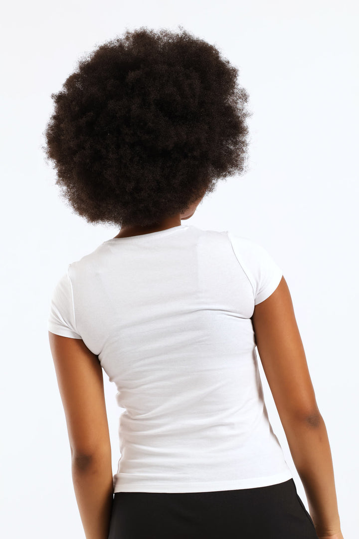 Girls Logo Tee - White