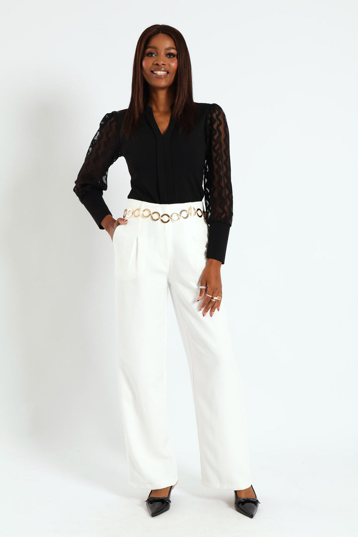 Circle Link Chain Belt - Gold