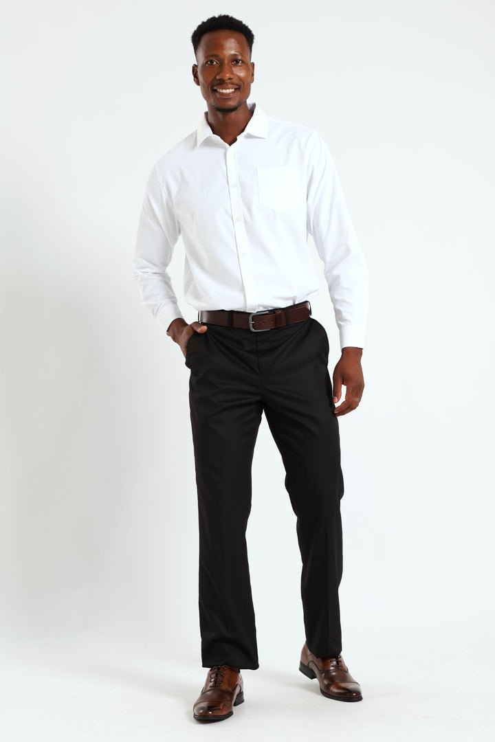 Contrast Dobby Shirt - White