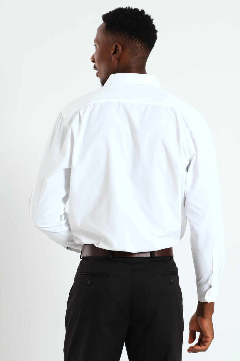 Contrast Dobby Shirt - White