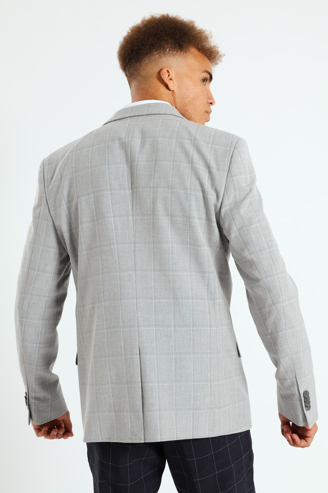 Check Blazer - Grey