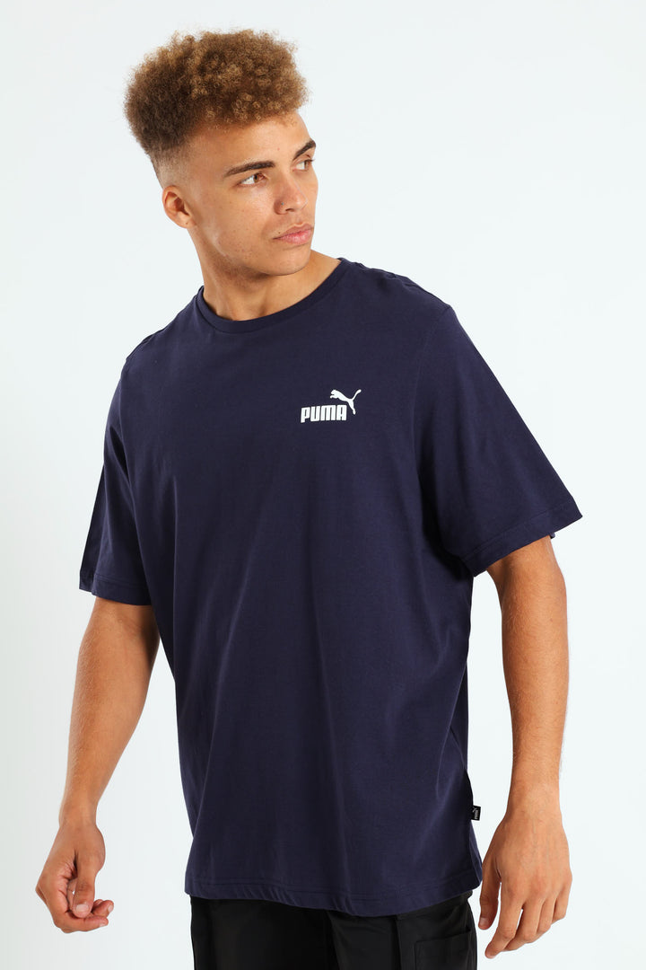 Essential Small Logo Tee - Navy
