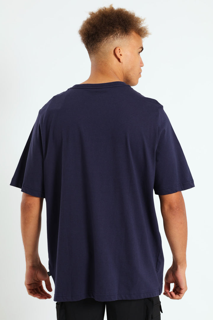 Essential Small Logo Tee - Navy
