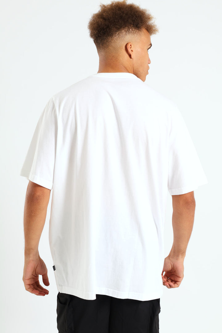 Essential Plus Logo Lab Cat Tee - White