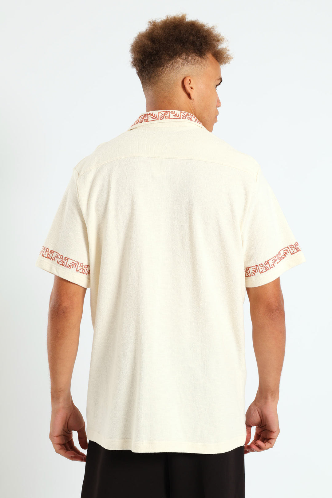 Resort Embroidered Knit Shirt - Off White