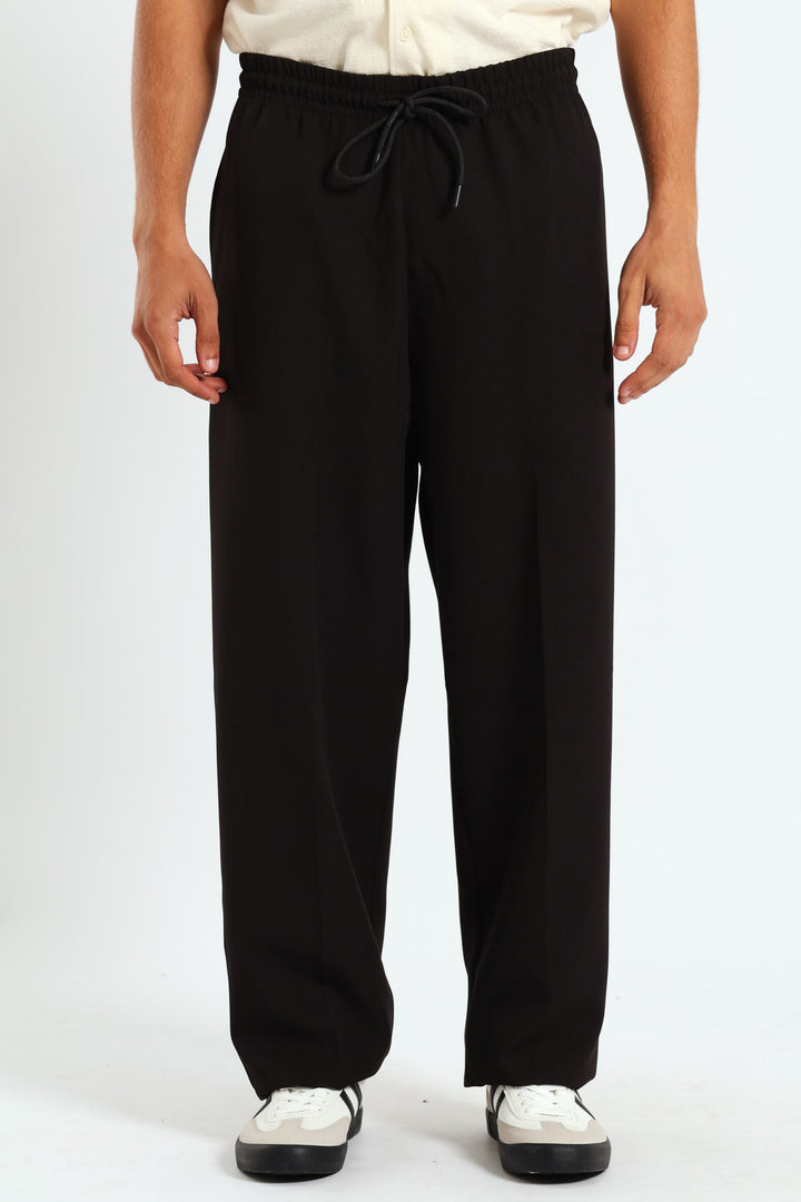 Baggy Smart Pants - Black