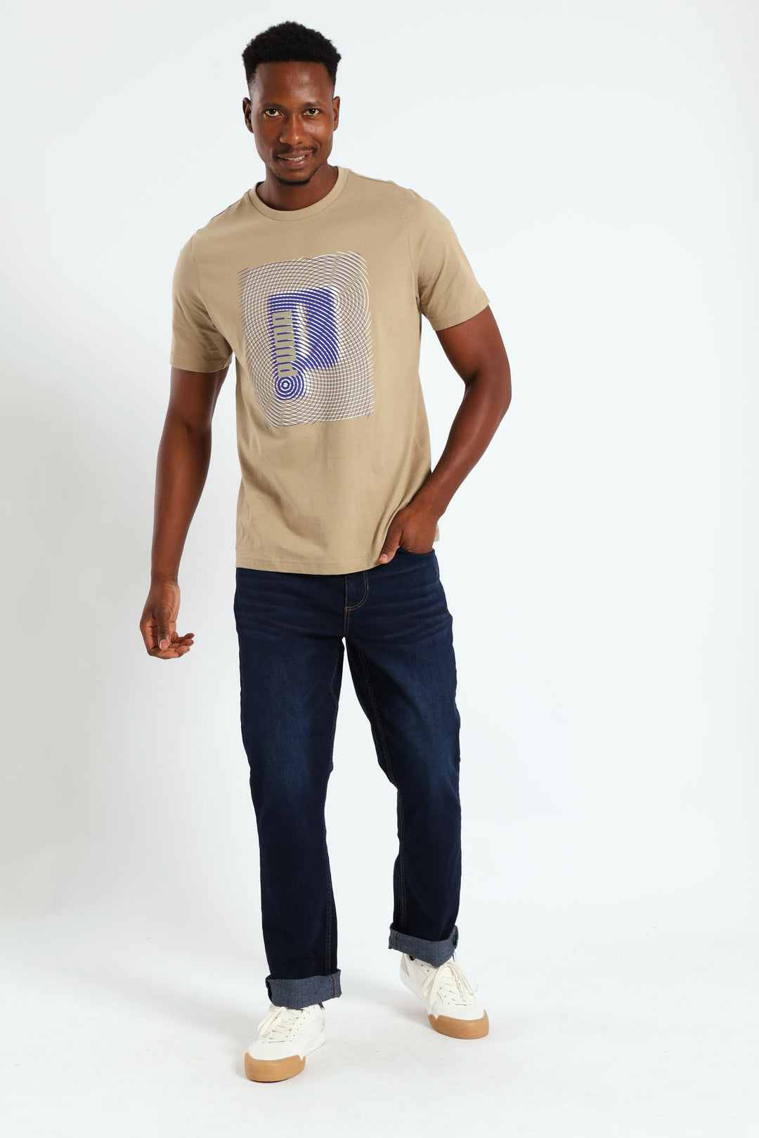 Graphics Execution Tee - Taupe