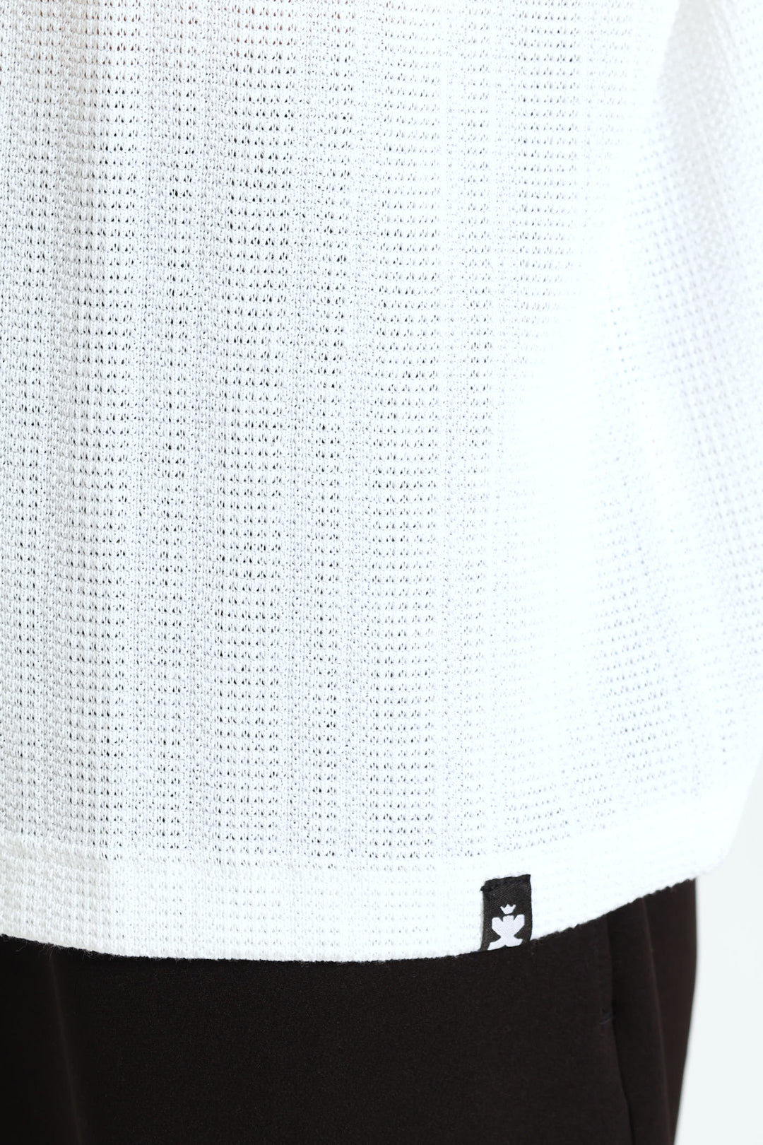 Fine Crochet Look Tee - White