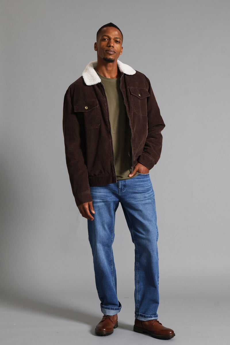 Corduroy Trucker Jacket - Chocolate